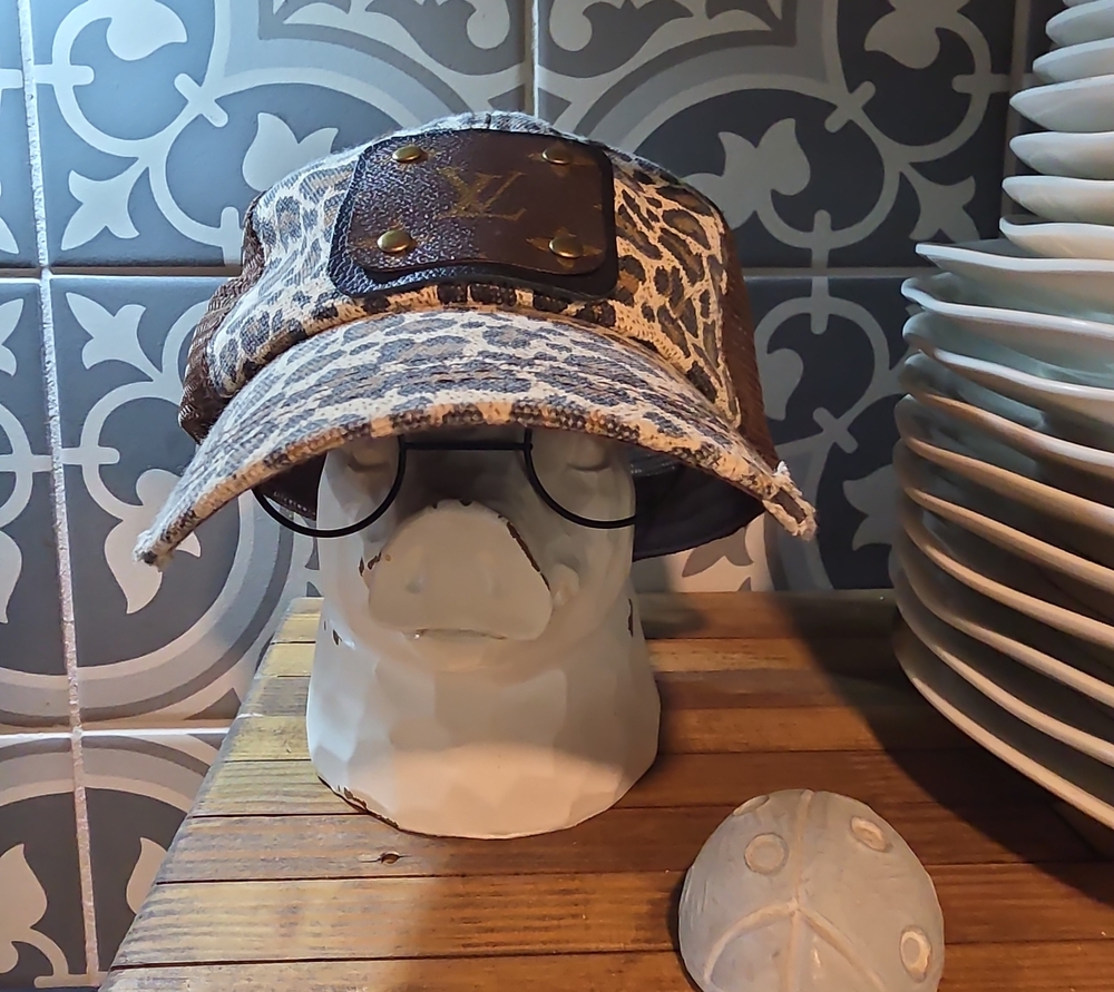 Louis Vuitton Brown Leopard Snapback Baseball Cap